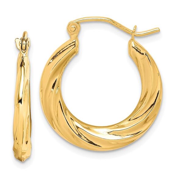 10K Yellow Gold Fancy Small Hoop Earrings,All Products : American Fashion Style Bags On Sale